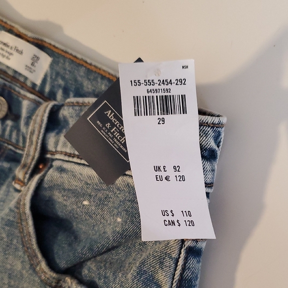 Abercrombie & Fitch Ankle Straight High Rise Jeans - Picture 2 of 8